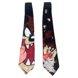 Vintage Looney Tunes Mania Taz Tasmanian Devil Mens Ties Polyester Silk 58”x3”